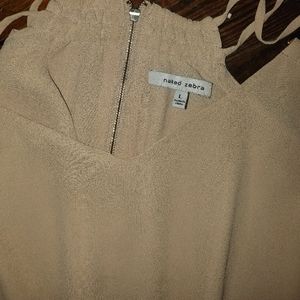 Naked Zebra sleeveless dress neckline